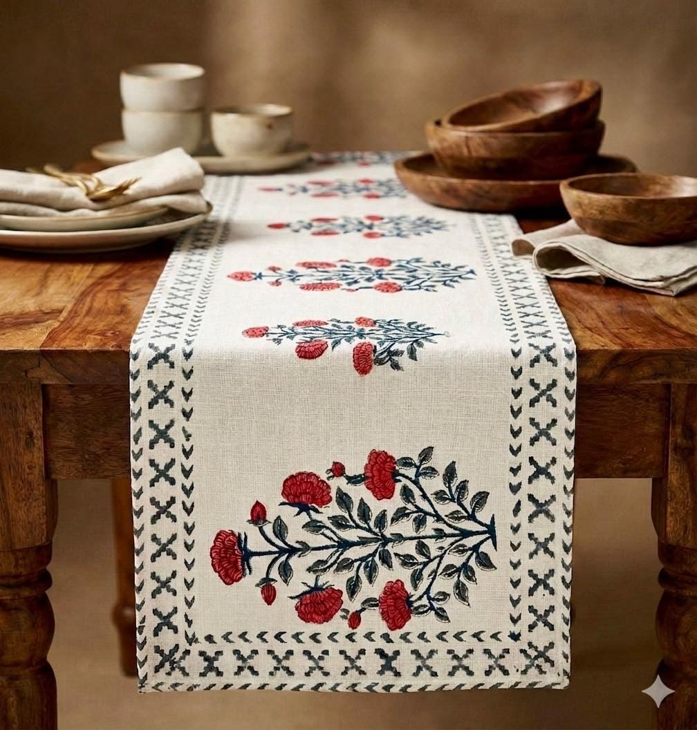 Hand Block Table Runners